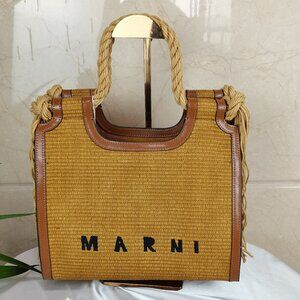 Marni Marcel North-South Tote Bag /MARNI MARCEL RAFFIA NORTH SOUTH ROPE TOTE BAG